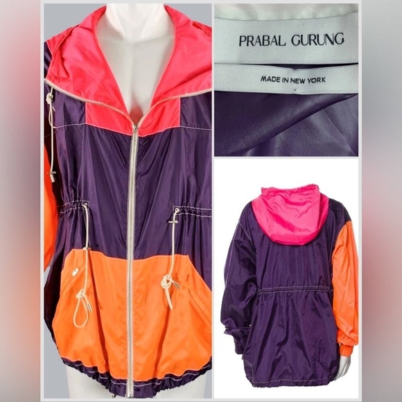 Prabal Gurung Luxury Colorblock windbreaker- S - Picture 1 of 16